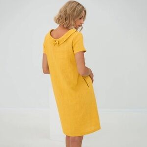 Le Muse Story Line linen blend A-line dress